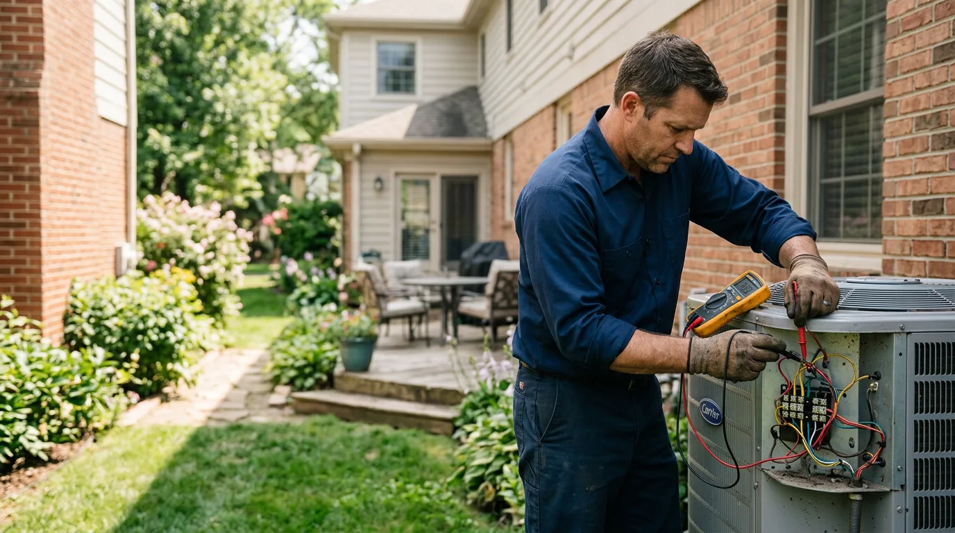 HVAC technician working near Plains, TX